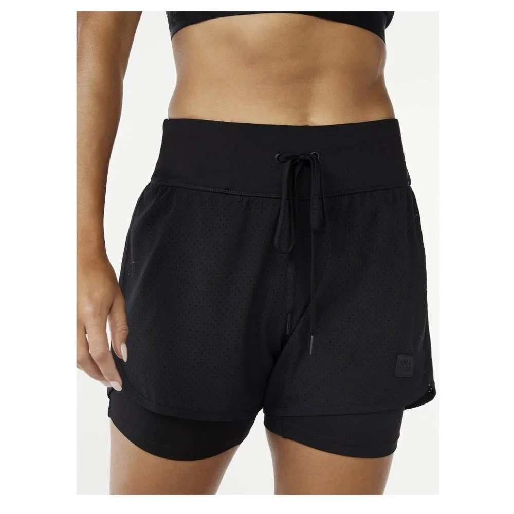NWT Love & Sports Women's Lined Running Shorts